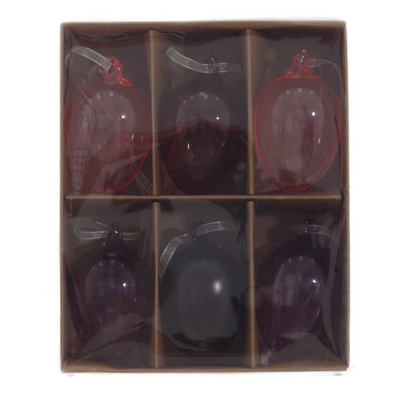 Набор из 6-ти изделий декоративных подвесных &quot;Яйцо пасхальное&quot; (4*7), L13 W15,5 H4 см