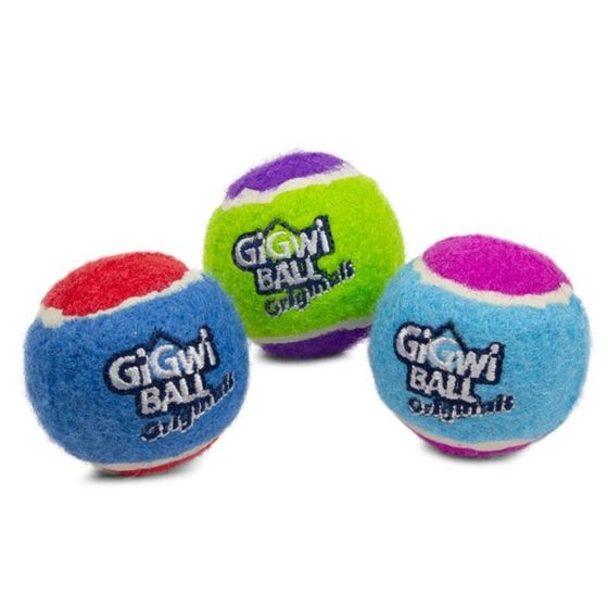 Игрушка для собак Три мяча с пищалкой 6,3см, серия GiGwi BALL Originals