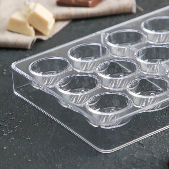 !09 Форма для шоколада «Шаффл», 27,5×17,5×2,5 см, 21 ячейка (3×3×1 см)