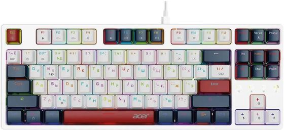 Клавиатура Acer OKW305 проводная белый (ZL.KBDCC.01W)