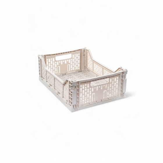 Корзина для хранения складная CASSA M слоновая кость 15л