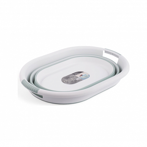 Корзина для белья MAGIC зеленая 25л 54.5x39x24см складная