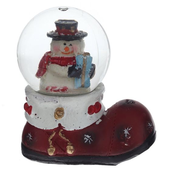 Фигурка декоративная &quot;Медвежонок/Снеговик&quot; в стекл шаре, L7 W4 H7,5 см, 2в.