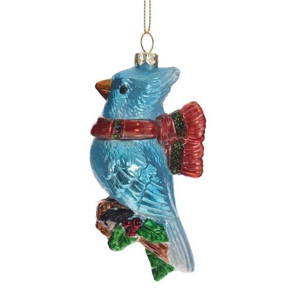 Украшение новогоднее &quot;Птичка&quot;, L8 W5 H13 см, 4в.