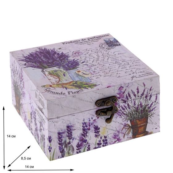 Шкатулка, L14 W14 H8 см