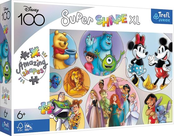 Trefl PUZZLE 160 XL Kolorowy świat Disney 50033