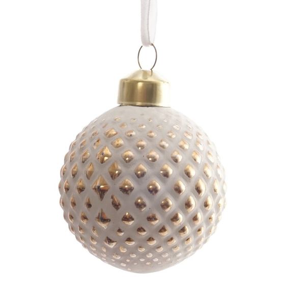 Украшение новогоднее &quot;Шар&quot;, L6 W6 H8 см, 4в.