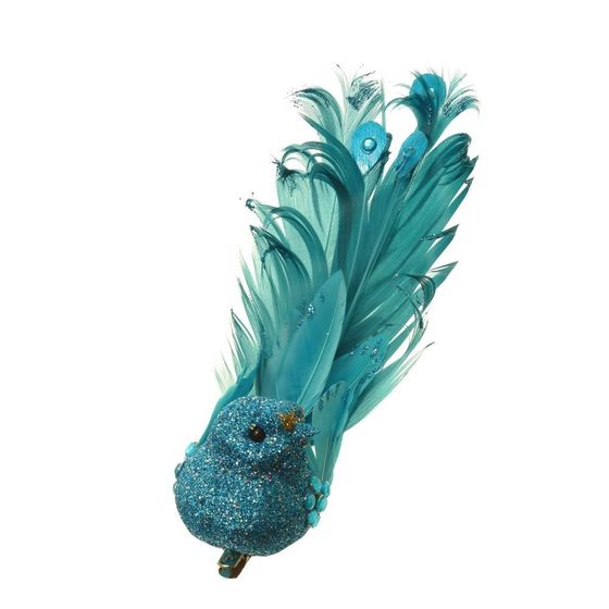 Изделие декоративное &quot;Птичка&quot; на клипсе, L17 W4 H4,5 см, 3в.