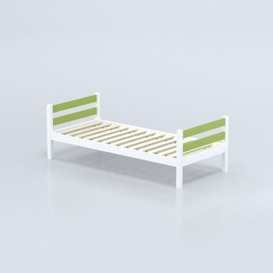Кровать «Савушка»-01, 1-ярусная, цвет зелёный, 90х200