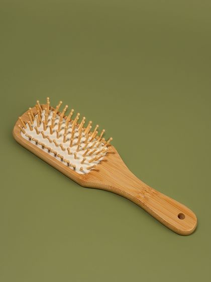 Расчёска массажная BAMBOO, бамбуковая, 22.5×6.5 см, цвет «светлое дерево»