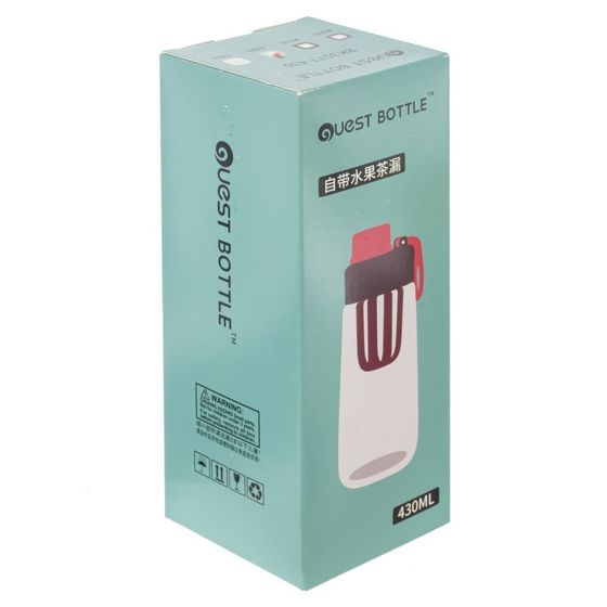 Бутылка, 430 мл, L6,5 W6,5 H18 см, дизайн микс