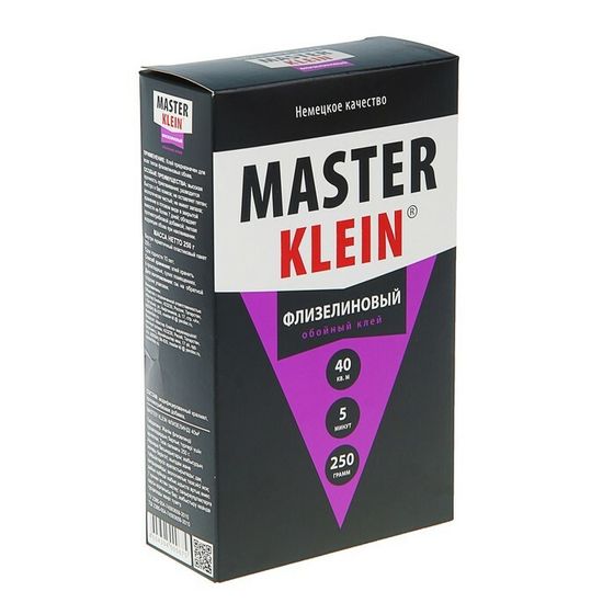 Клей обойный Master Klein, для флизелиновых обоев, 250 г