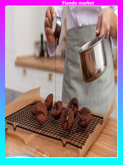 !09 Решётка 2 штуки для глазирования и остывания кондитерских изделий KONFINETTA, 40×25×1,5 см, цвет чёрный