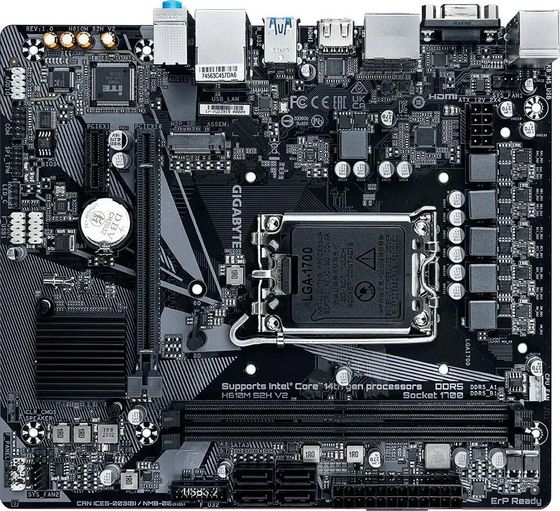 Материнская плата Gigabyte H610M S2H V2 Soc-1700 Intel H610 2xDDR5 mATX