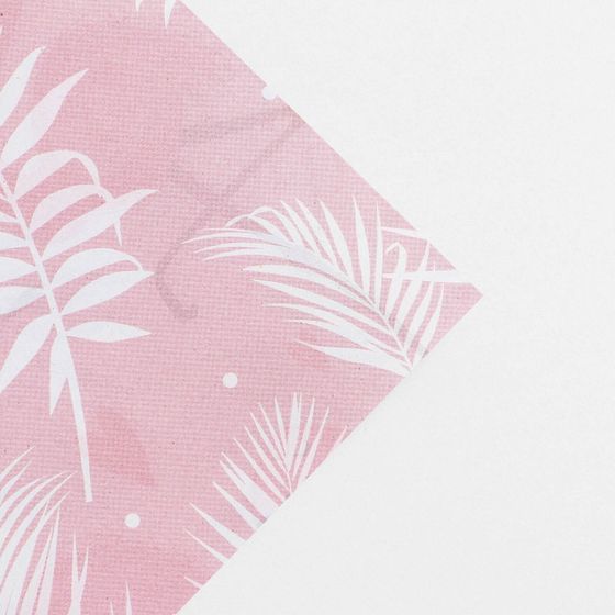 !09 Бумага (набор 5 листов) упаковочная глянцевая двухсторонняя «Фламинго», 70 х 100 см.