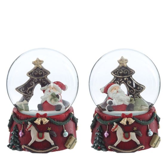 Фигурка декоративная &quot;Дед Мороз&quot; в стекл шаре, D 6.5 см, L6,5 W6,5 H8,5 см, 2в.