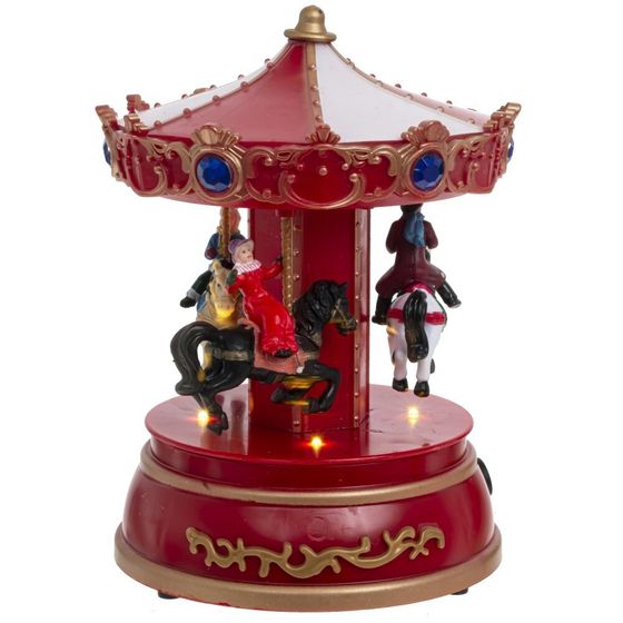 Фигурка декоративная &quot;Рождество&quot; (4 мелодии, подсвет, движ, 3xAA н/п, +USB), L13,5 W13,5 H19 см