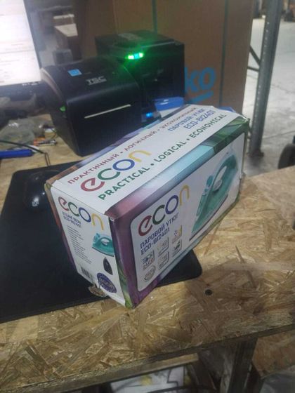 УЦЕНКА-Утюг Econ ECO-BI2401 2400Вт бирюзовый с белым-(б/у, плохая упаковка)