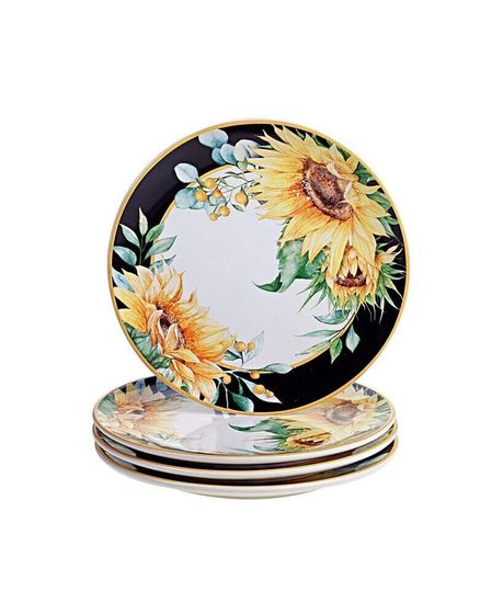 Sunflower Fields 4-Pc. Dinner Plates