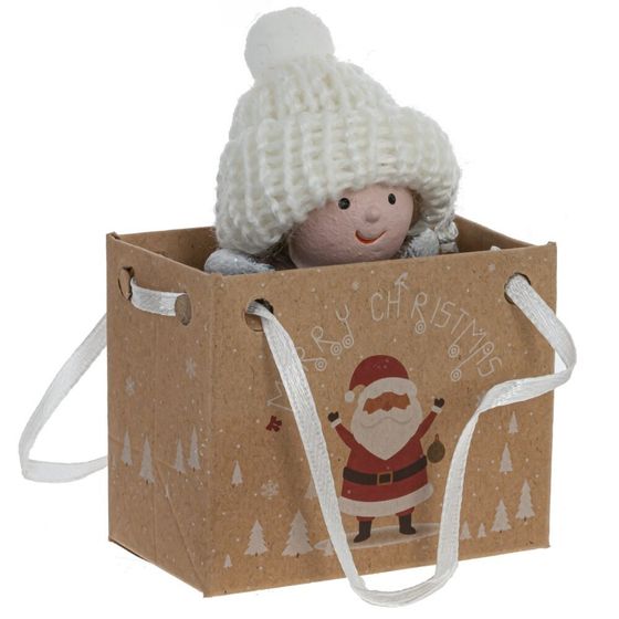 Фигурка декоративная &quot;Дед Мороз/Ребенок/Ангел&quot; (блок 24шт), L4,5 W3 H8 см, 9в.