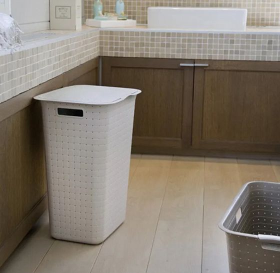 Корзина для белья Nuance 48л глиняно-белый