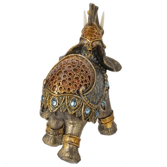 Фигурка декоративная "Слон", L11 W5,5 H13 см, 1 штука, дизайн микс