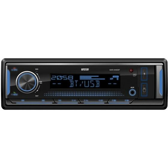 Автомагнитола Mystery MP3/WMA MAR-848DBT, Bluetooth, ПРОЦЕССОР DSP, 8 цветов подсветки