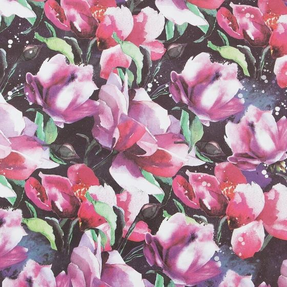 !Бумага упаковочная 2 листа крафтовая «Цветы», 2 листа 70 × 100 см