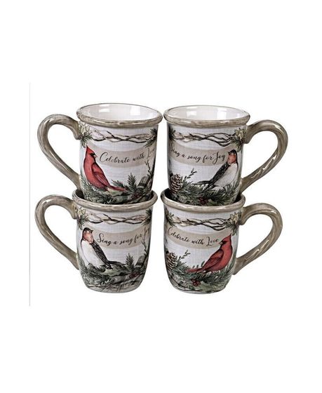 Holly and Ivy 4-Pc. Mug