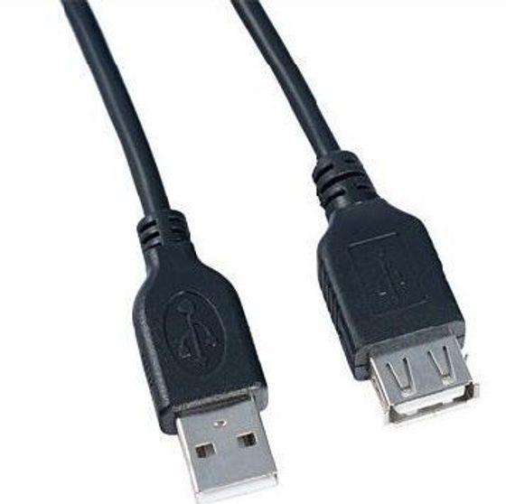 Кабель Perfeo USB 2.0 A(m) - А(f) 0.5м черный (U4501)