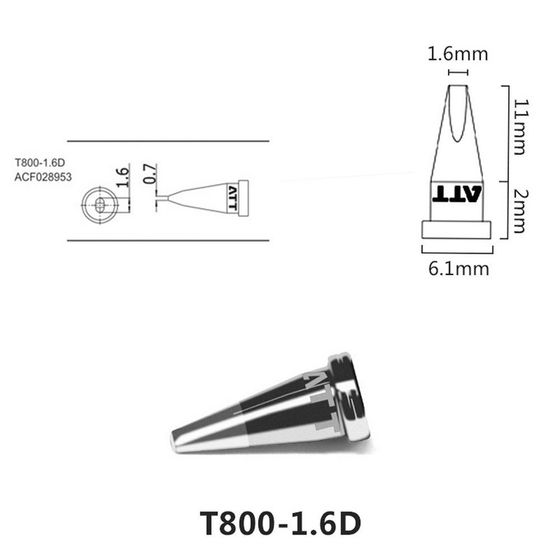 Паяльное жало Atten T800-1.6D