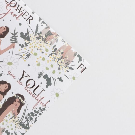 !09 Бумага (набор 3 листа) упаковочная крафтовая "Девчули" 50 × 70 см.