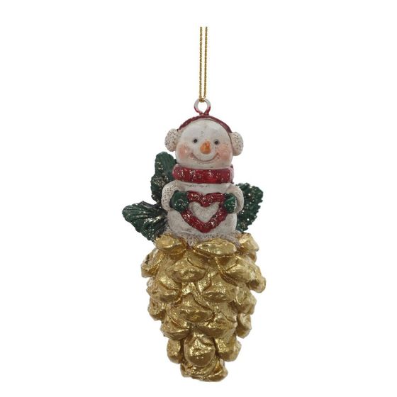 Фигурка декоративная подвесная &quot;Снеговик&quot;, L4,5 W3 H9 см, 3в.