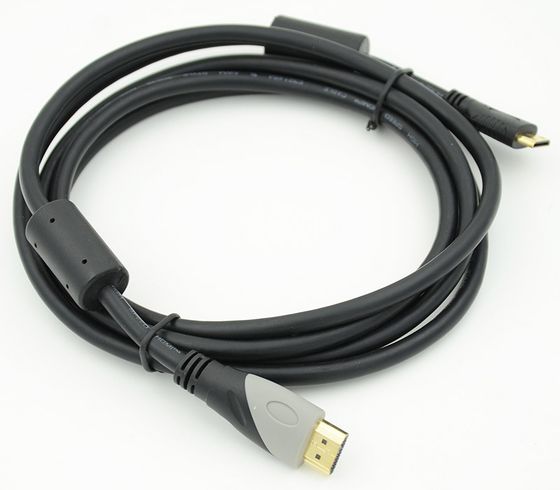 Кабель NONAME HDMI (m)-Mini HDMI (m) феррит.кольца 2м черный