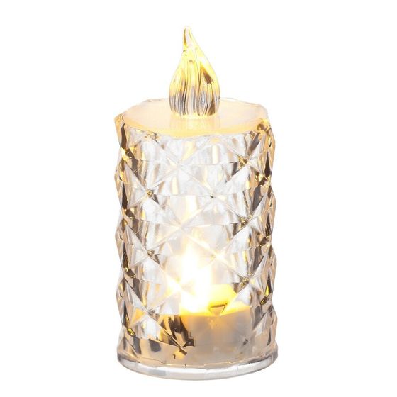 Изделие декоративное &quot;Свеча&quot; (подсветка, 3xLR54) (блок 24шт), L3,5 W3,5 H8 см