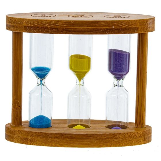 Часы песочные (1/3/5 мин.), Д11 Ш5 В9 см, 3в.