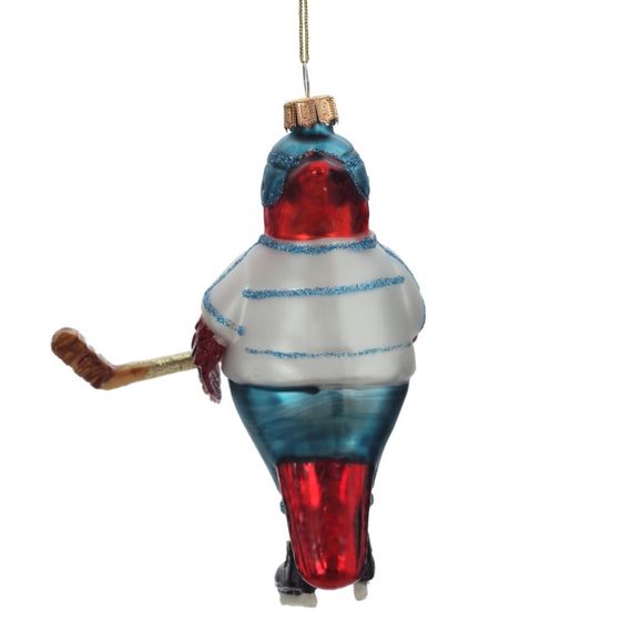 Украшение новогоднее "Птица-хоккеист", L10,5 W7 H14,5 см