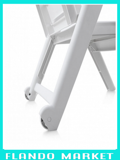 Шезлонг CAIMAN белый складной