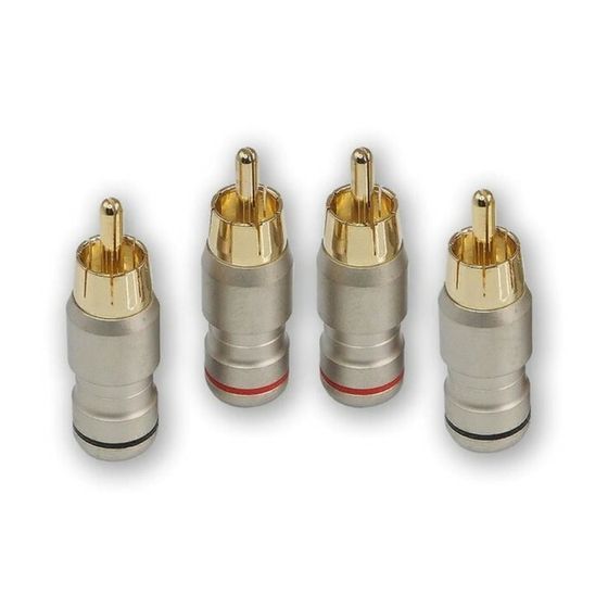 RCA разъем Aura RCA-P614, 6 мм вход, набор 4 шт