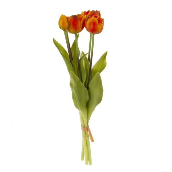 Цветы искусственные "Букет Тюльпанов" (Real Touch), L12 W12 H37 см