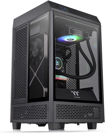 Корпус Thermaltake The Tower 100 черный без БП MidiTower miniITX (CA-1R3-00S1WN-00)