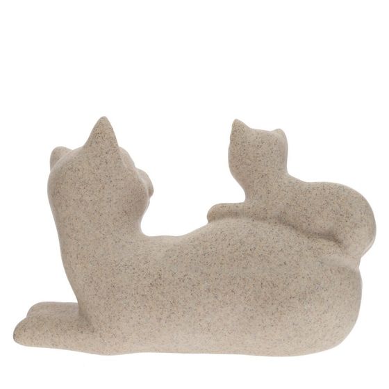 Фигурка декоративная "Кошка с котенком", L19 W9,5 H13 см