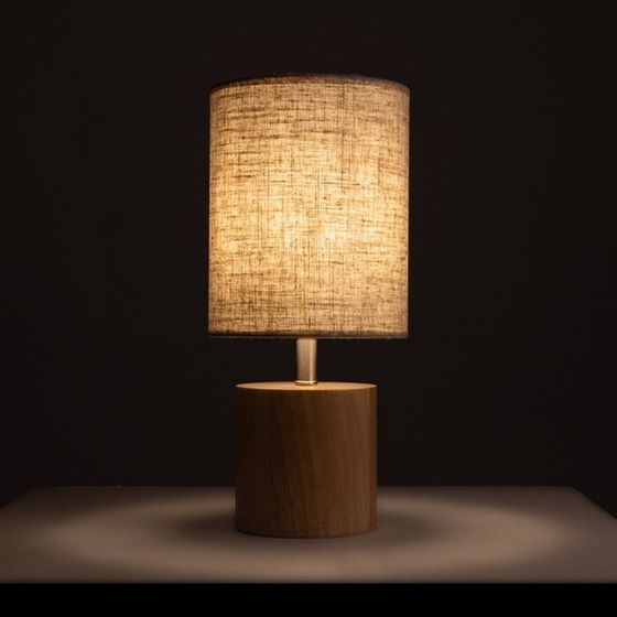 Декоративная настольная лампа Arte Lamp Jishui A5036LT-1BR, E27, 60 Вт, 18х18х40 см, золотистый, бежевый