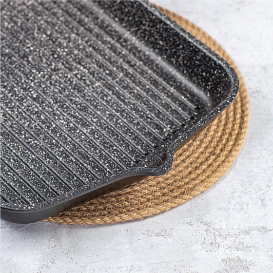 Сковорода-гриль GRANITO XL 43x26см со складной ручкой