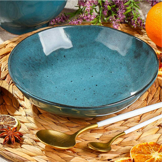 Тарелка суповая STONE синий 20см