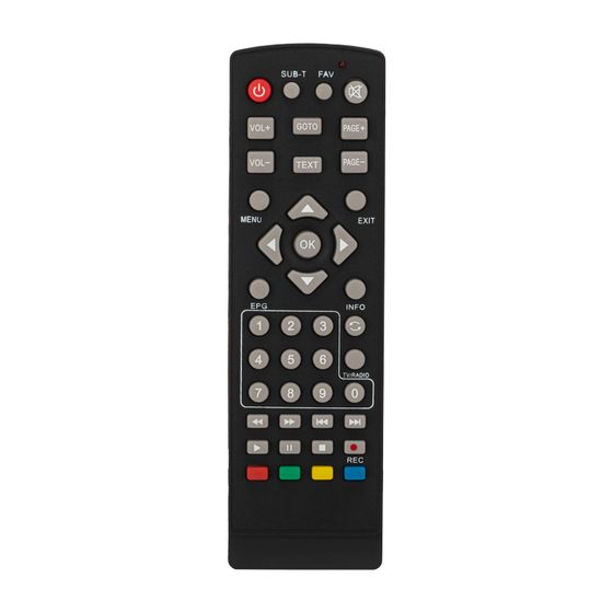 Универсальный пульт Rexant для приставки DVB-T2 черный (38-0012)