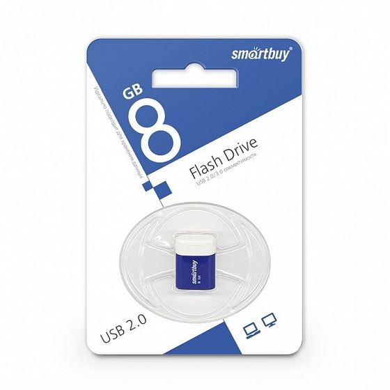 Флеш диск 8Gb Smartbuy Lara SB8GBLARA-B USB2.0 синий
