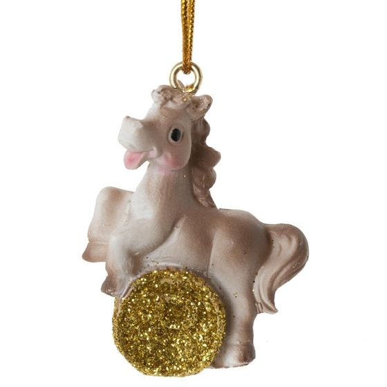 Фигурка декоративная подвесная &quot;Лошадка&quot;, L3 W1,5 H4 см, 6в.
