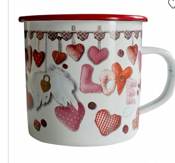 !09 Кружка "Сердечки любви" 570 мл. Великобритания