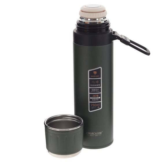 Термос, 750 мл, L8 W8 H29 см, дизайн микс